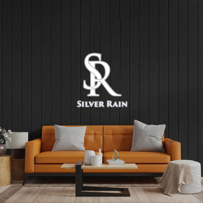 Silver Rain - Premium Neon Artwork