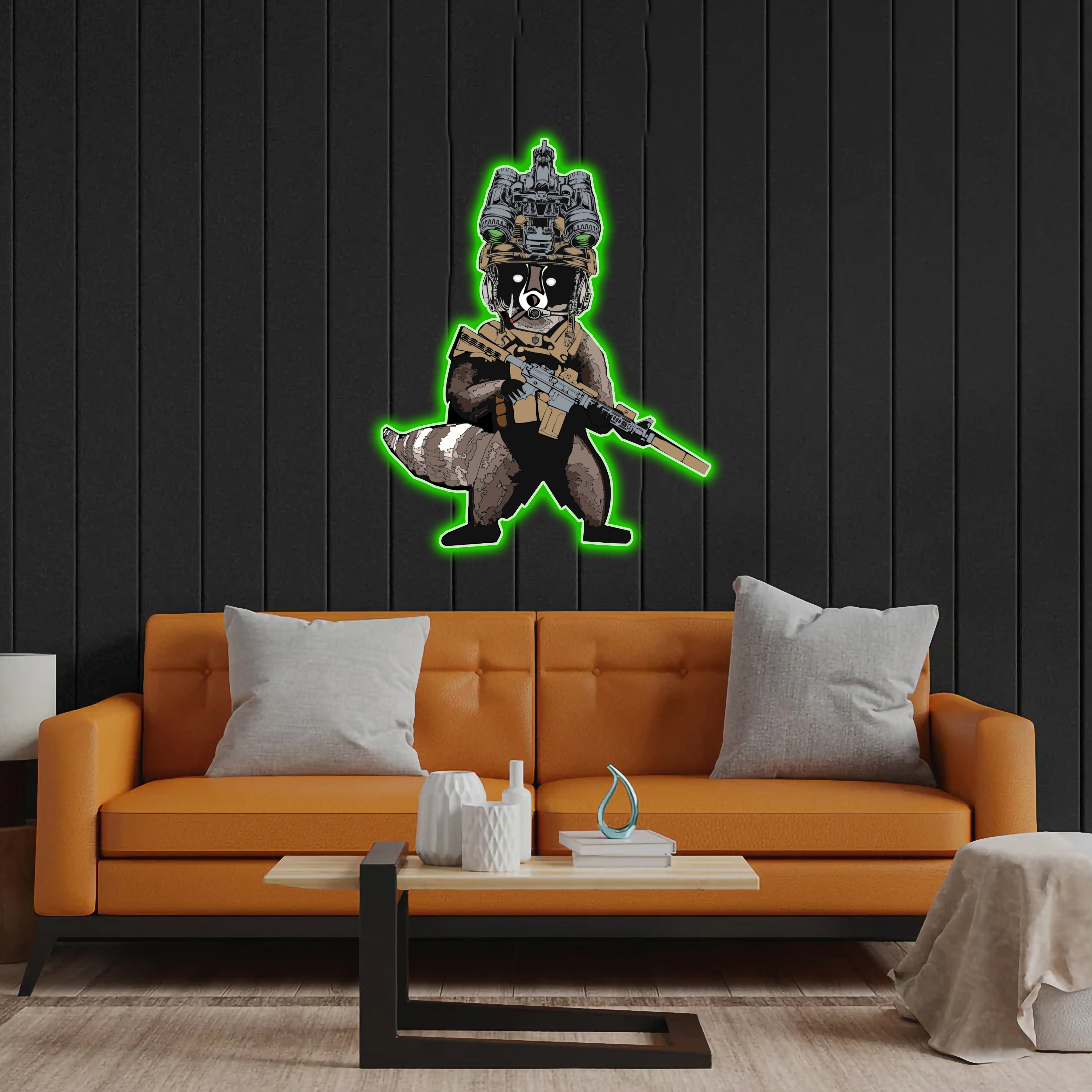Military Emblem - Premium Neon Artwork