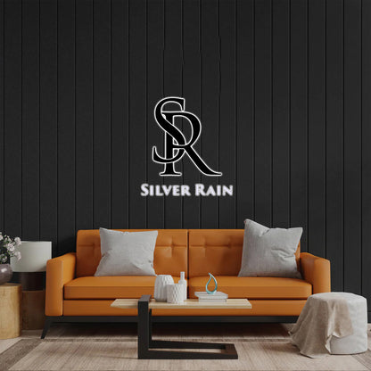 Silver Rain - Premium Neon Artwork