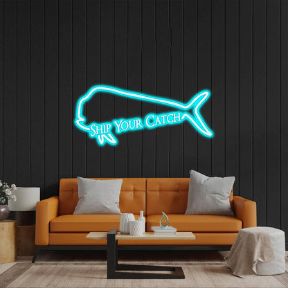 Ship Your Catch - Premium Neon Artwork