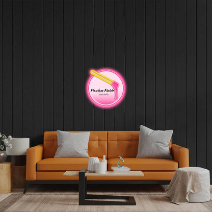 Flawless Finish Wax Studio - Premium Neon Artwork
