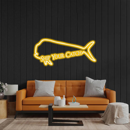 Ship Your Catch - Premium Neon Artwork