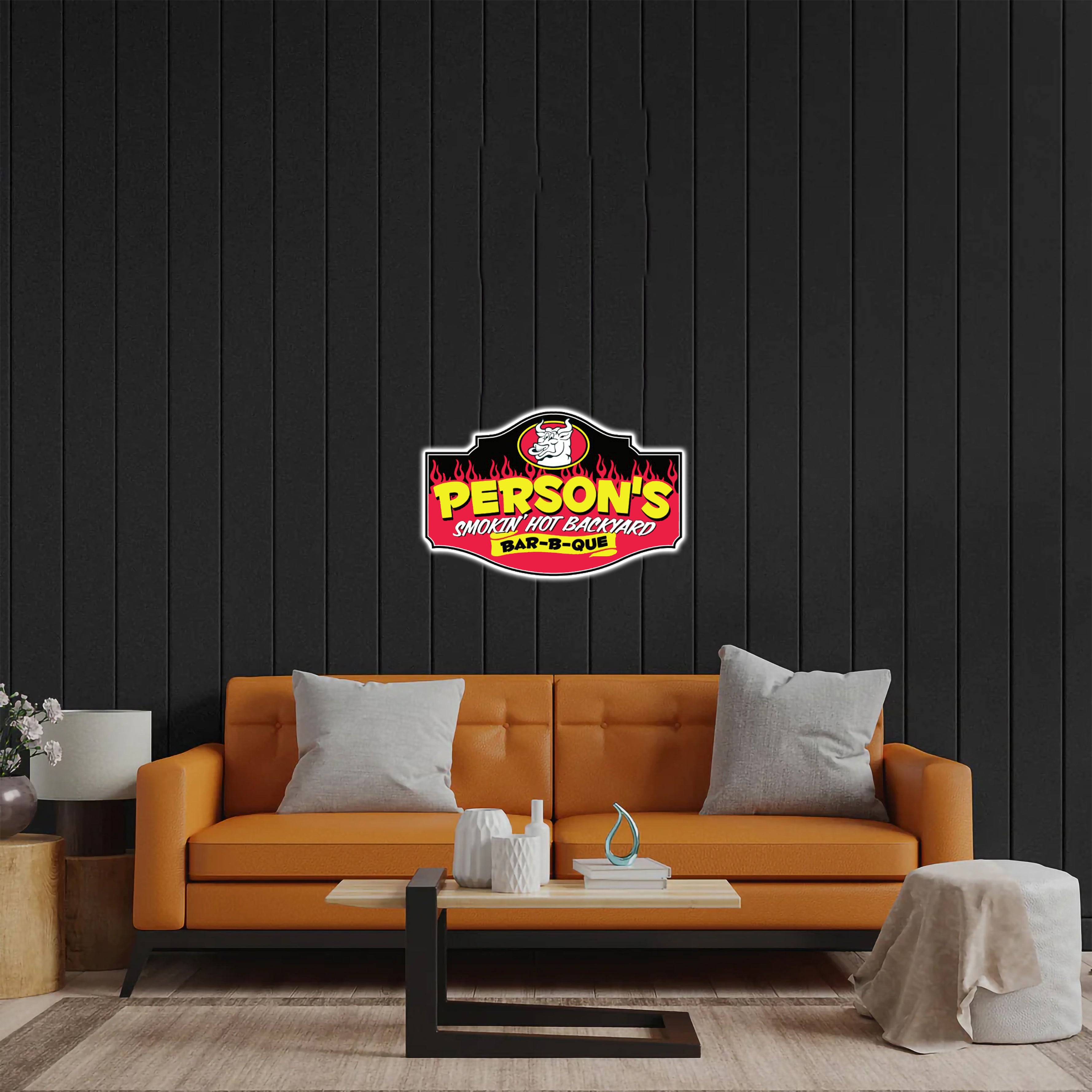 Person's BBQ - Premium Neon Artwork