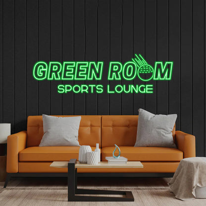 Green Room Sports Lounge - Premium Neon Artwork