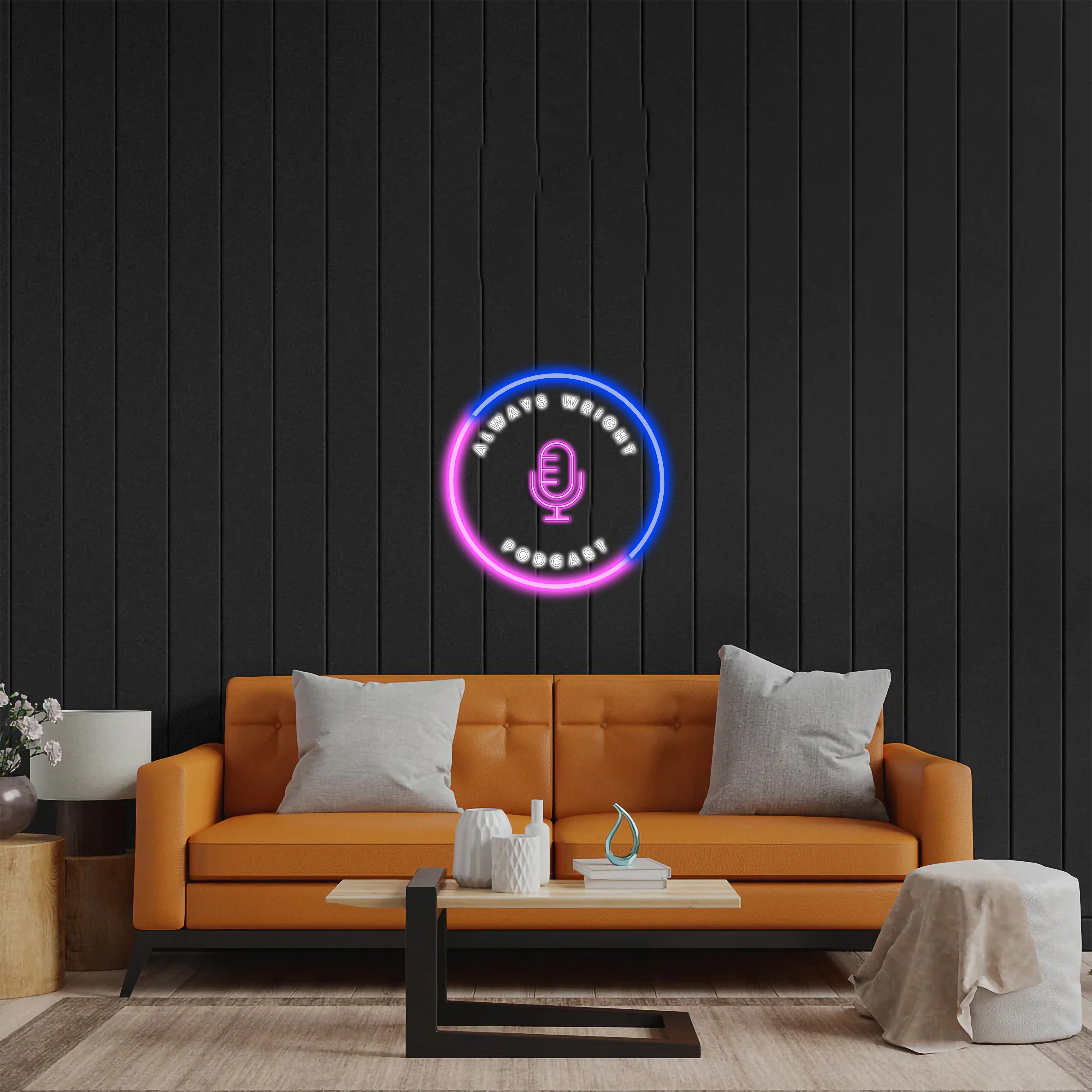Always Wright Podcast - Premium Neon Artwork