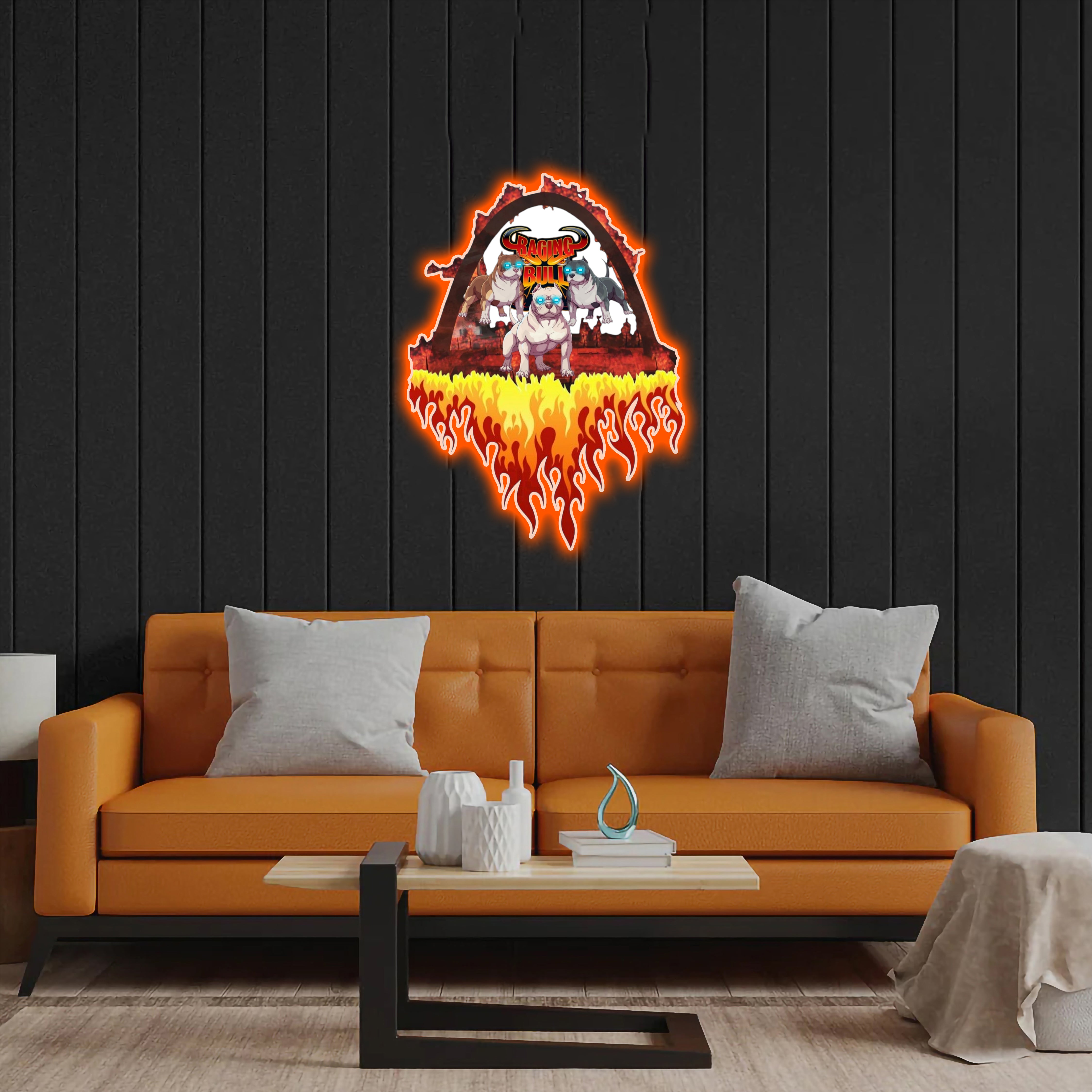 RAGING BULL - Premium Neon Artwork