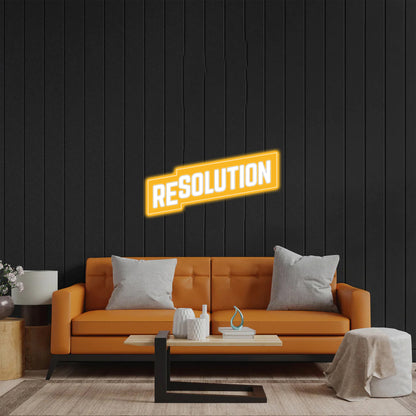 RESOLUTION - Premium Neon Artwork
