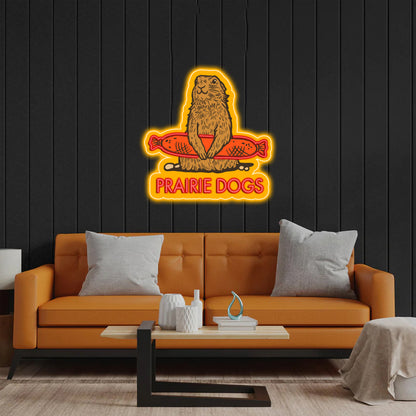 Prairie Dogs - Premium Neon Artwork