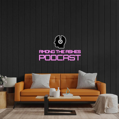 Among the Ashes Podcast - Premium Neon Artwork