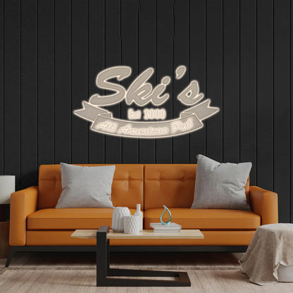 Ski's All American Pub - Premium Neon Artwork