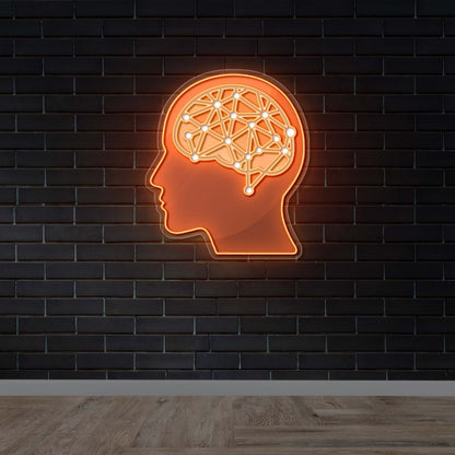BRAIN MAP - Premium Neon Artwork