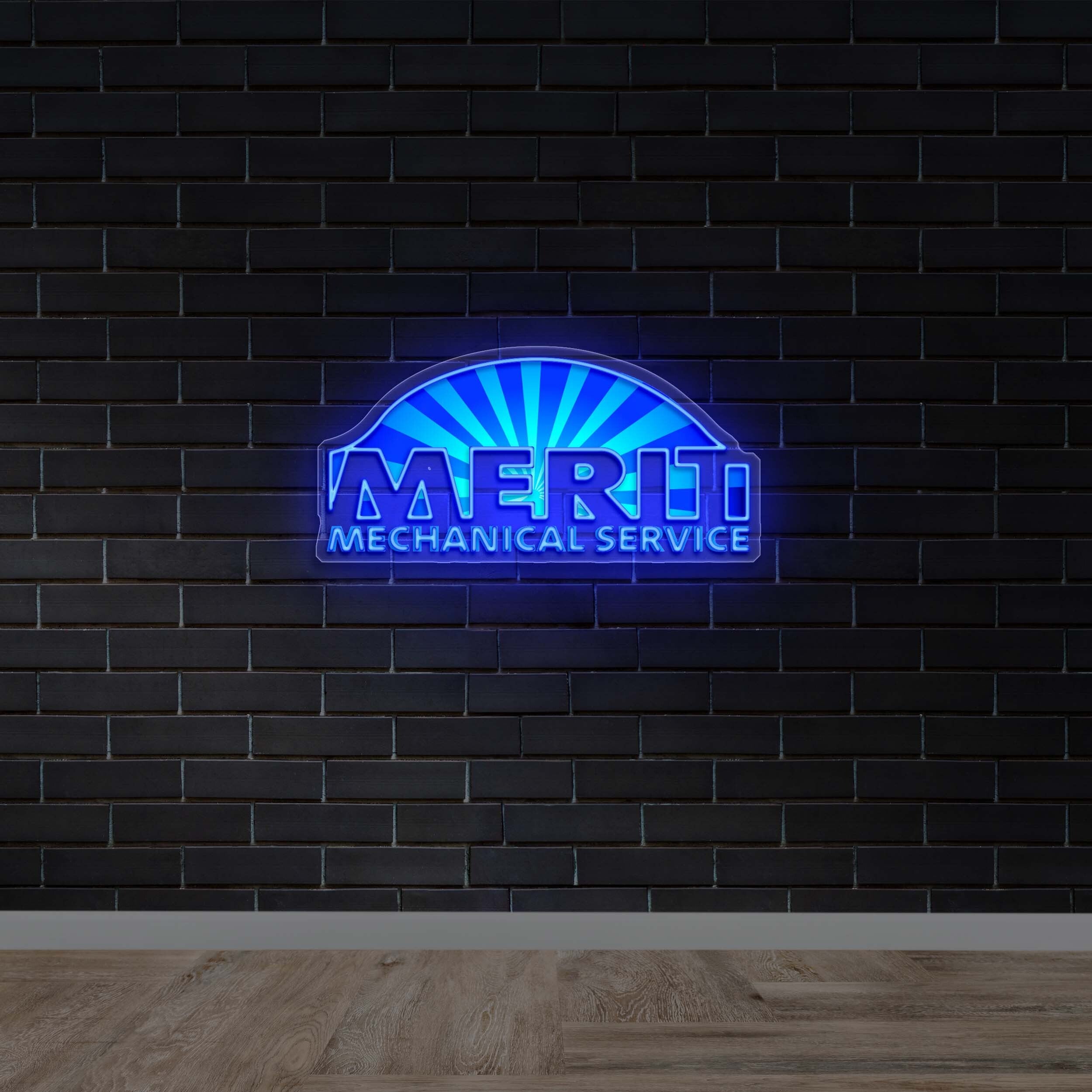 MERIT MECHANICAL SERVICE - Premium Neon Artwork