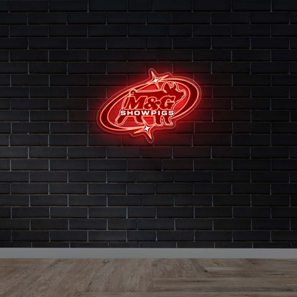 M&F Showpigs - Premium Neon Artwork