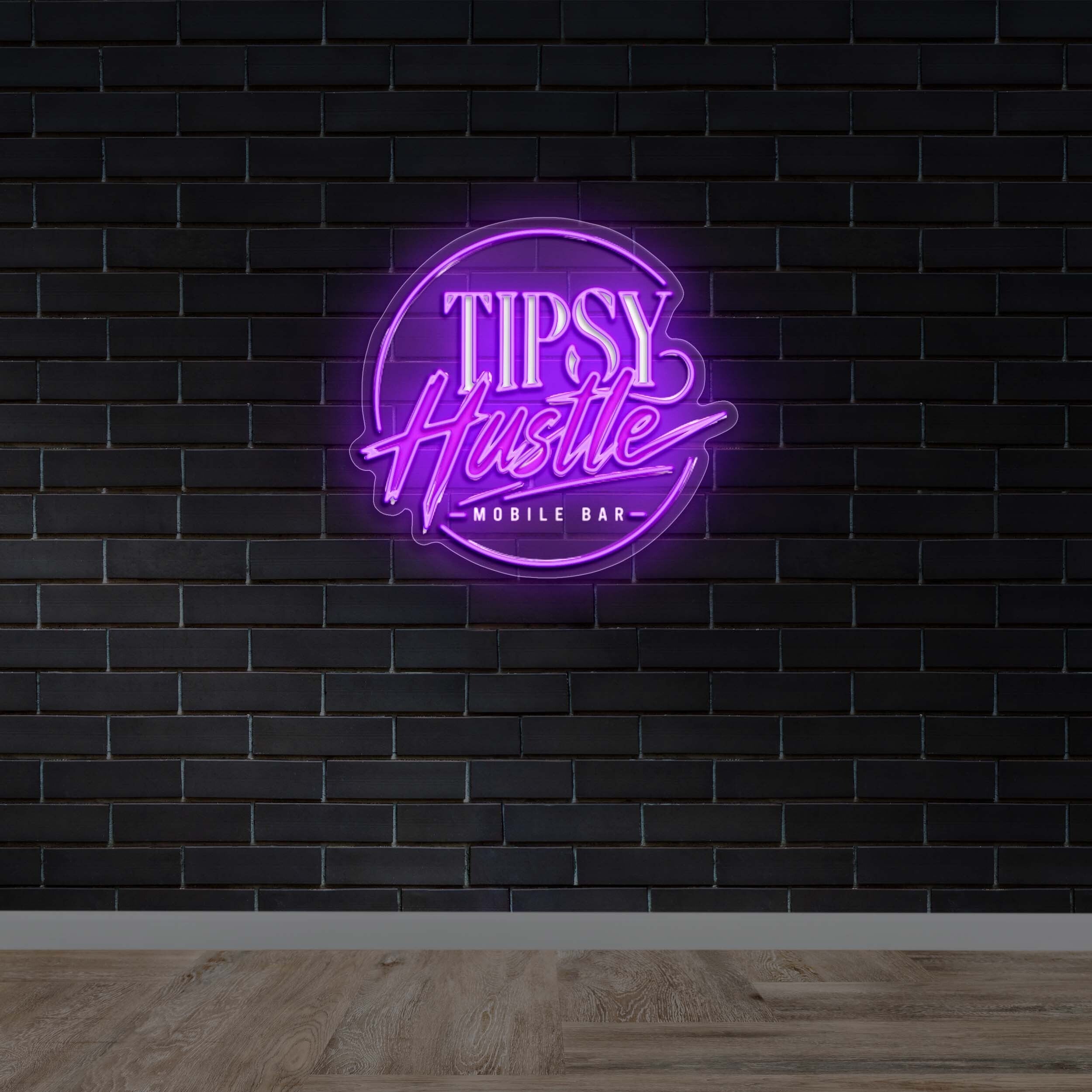 TIPSY HUSTLE - Premium Neon Artwork
