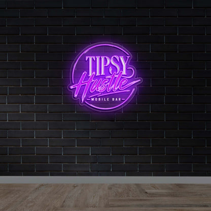 TIPSY HUSTLE - Premium Neon Artwork