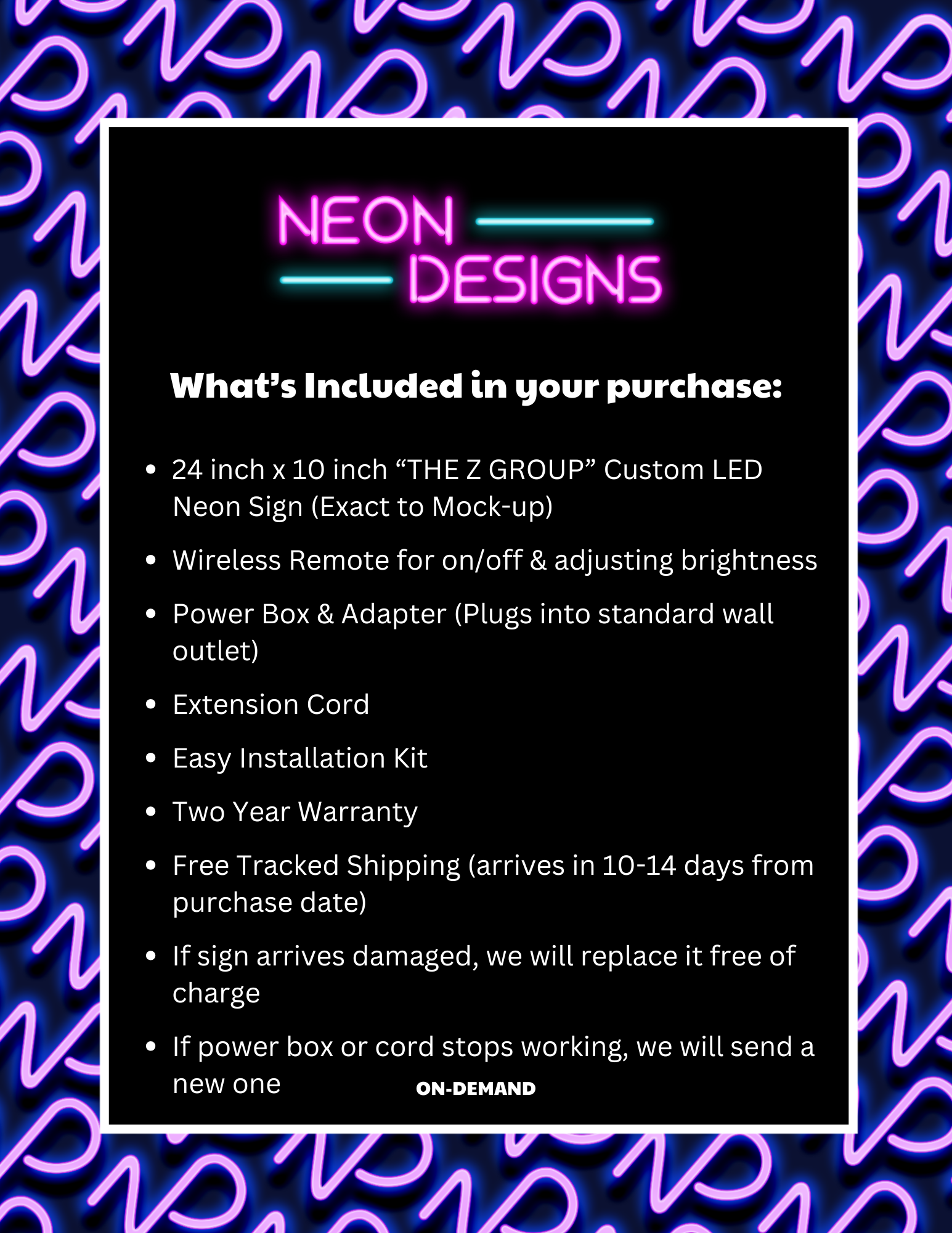 THE Z GROUP | Backlit Version - Premium Neon Artwork