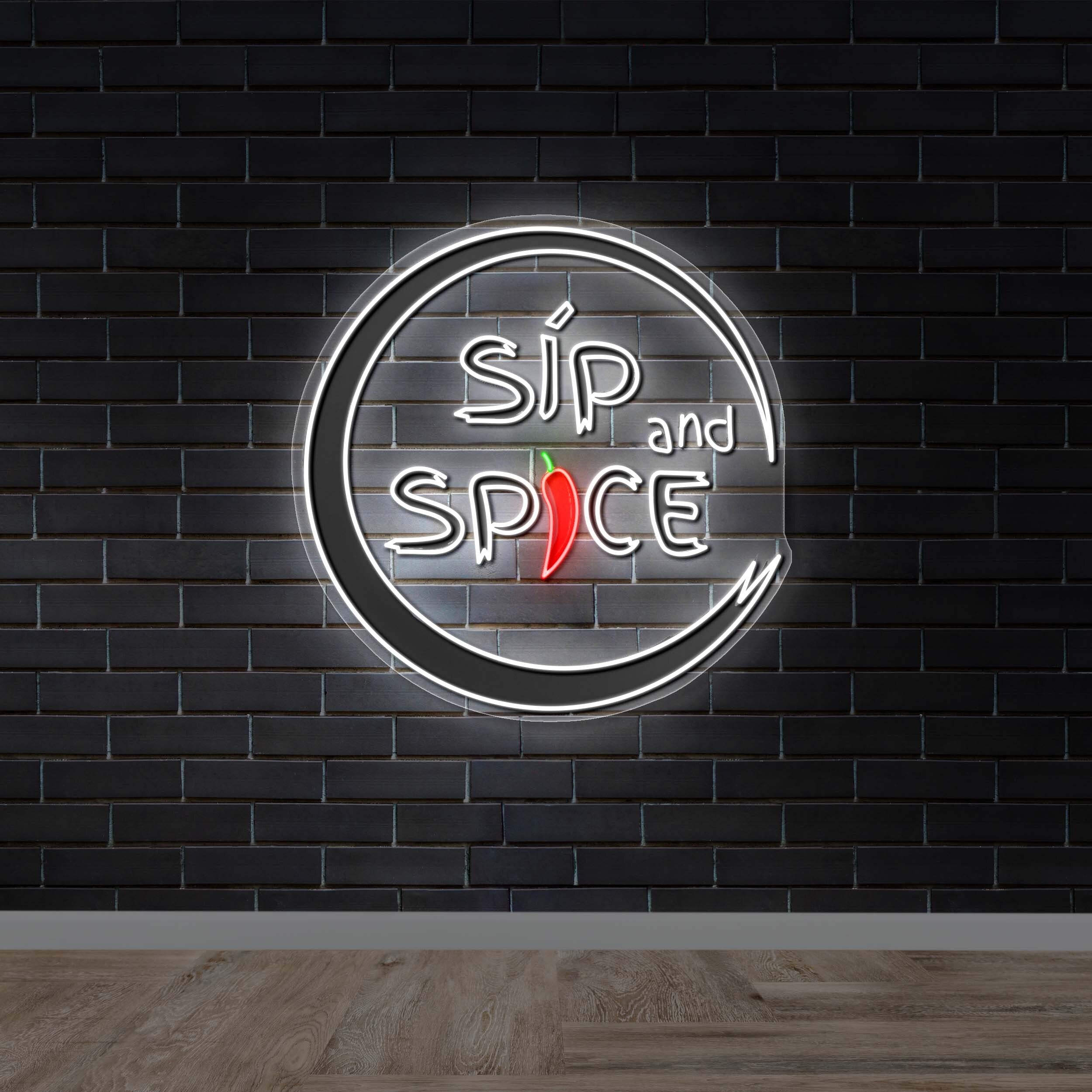 Sip and Spice - Premium Neon Artwork