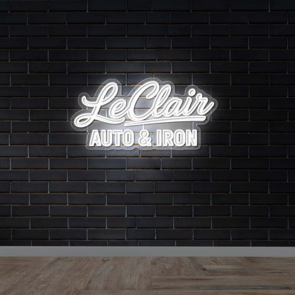 LeClair Auto & Iron - Premium Neon Artwork