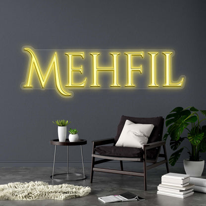 MEHFIL - Premium Neon Artwork