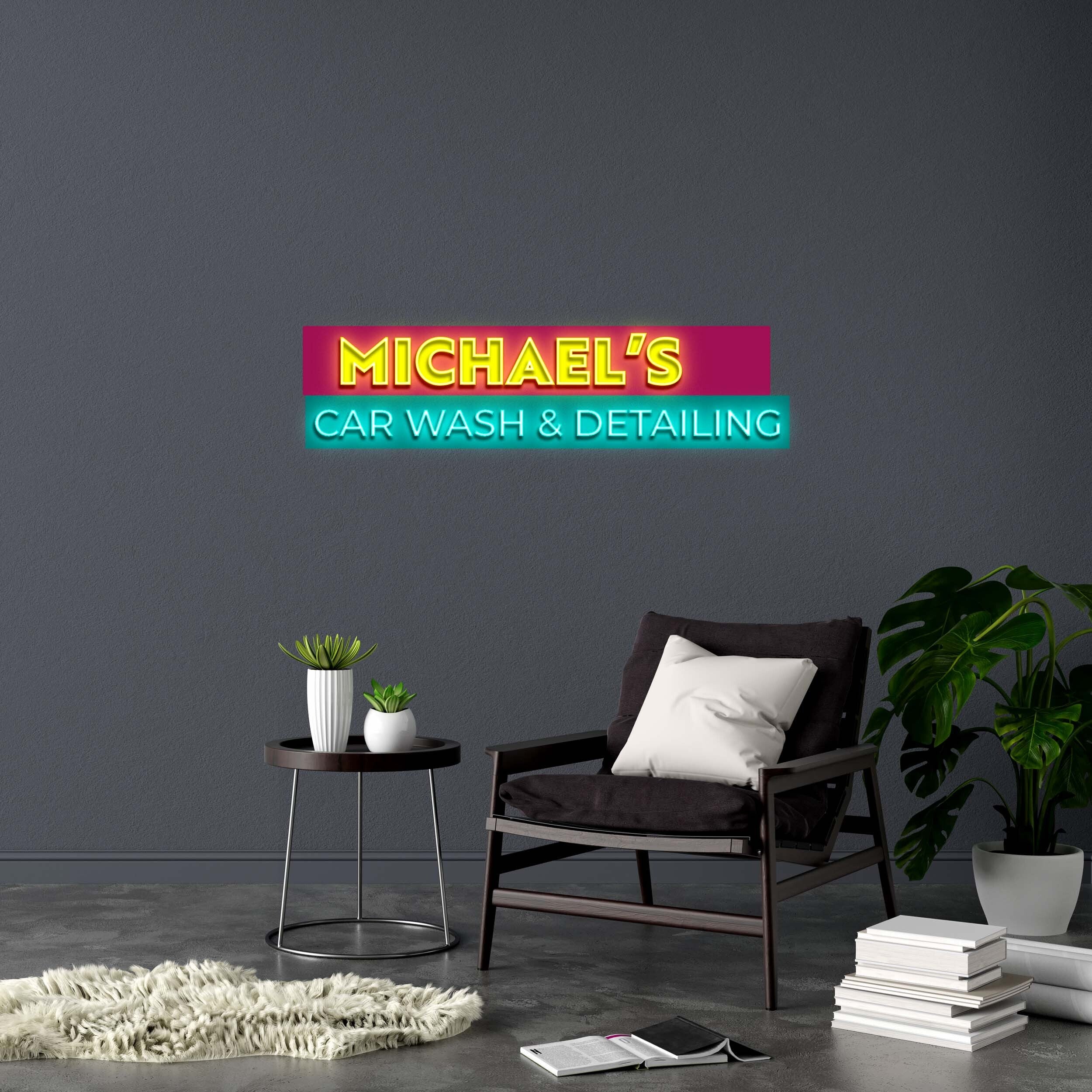MICHAEL'S CARWASH & DETAILING - Premium Neon Artwork