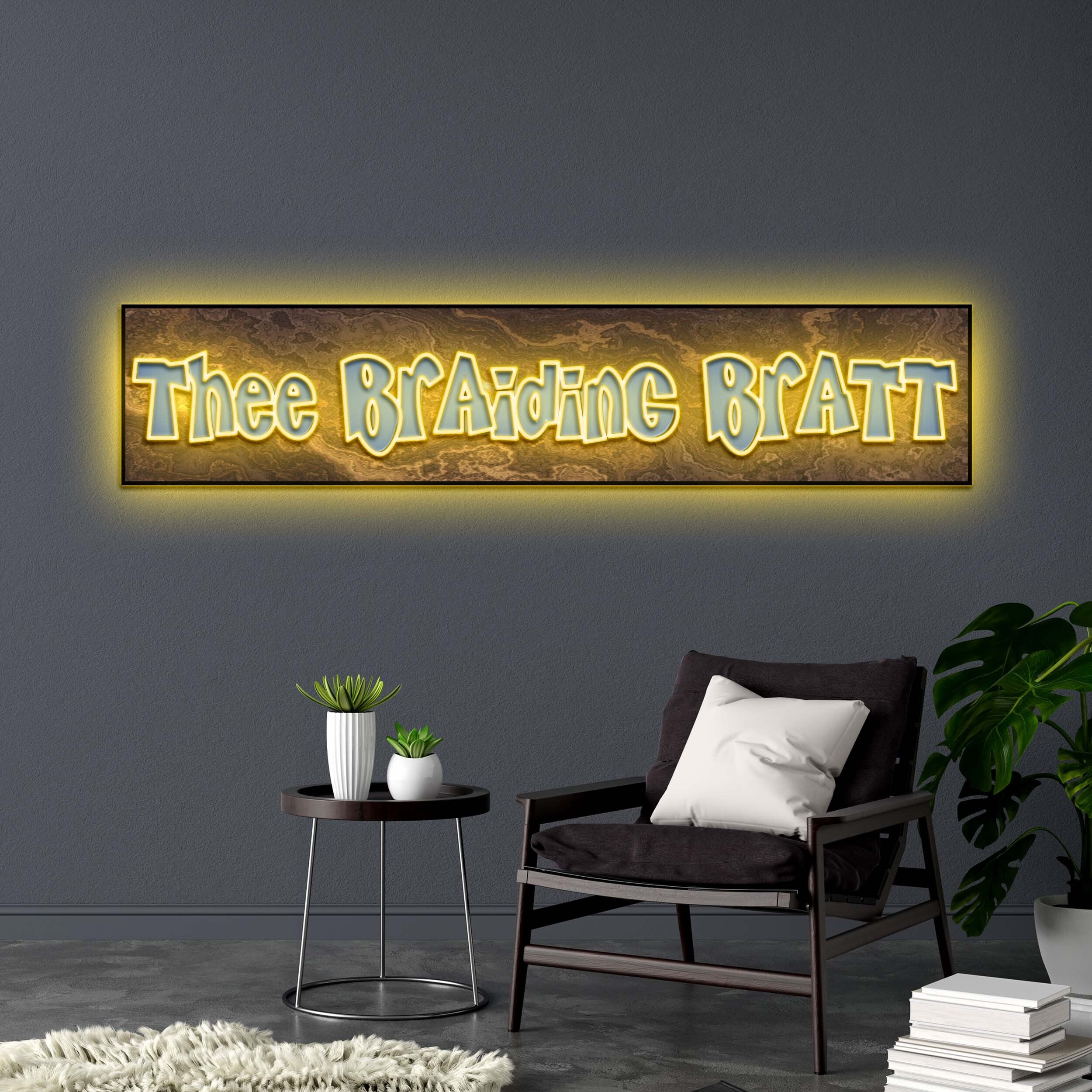 THEE BRAIDING BRATT | Backlit Version - Premium Neon Artwork