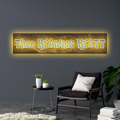 THEE BRAIDING BRATT | Backlit Version - Premium Neon Artwork