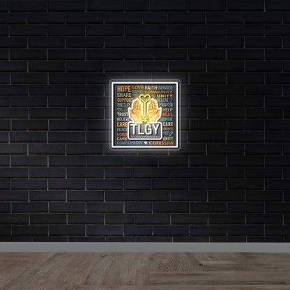 TLGY The Lord Give Yield Foundation – Premium Neon Artwork