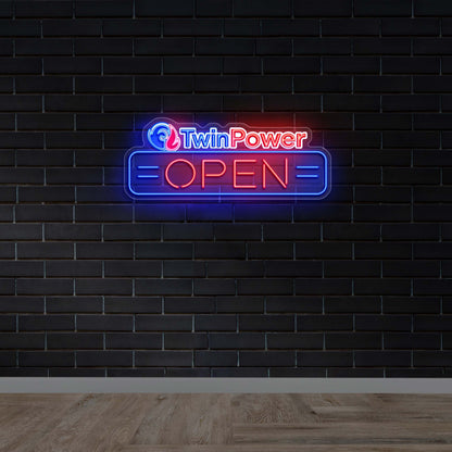 TwinPower OPEN - Premium Neon Artwork