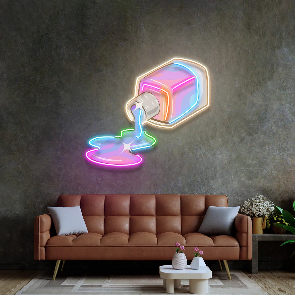 NAIL POLISH SPILL - Premium Neon Artwork