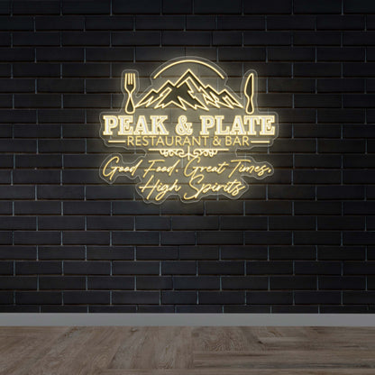PEAK & PLATE RESTAURANT & BAR - Premium Neon Artwork