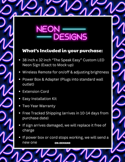 The Speak Easy - Premium Neon Artwork