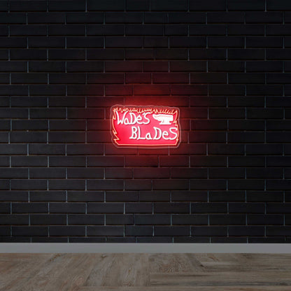 Wades Blades - Premium Neon Artwork