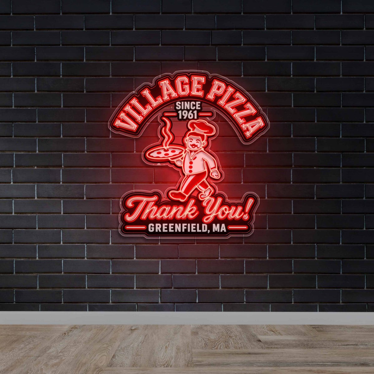 VILLAGE PIZZA - Premium Neon Artwork