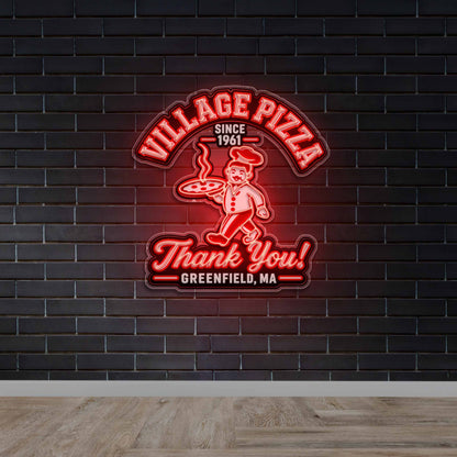 VILLAGE PIZZA - Premium Neon Artwork