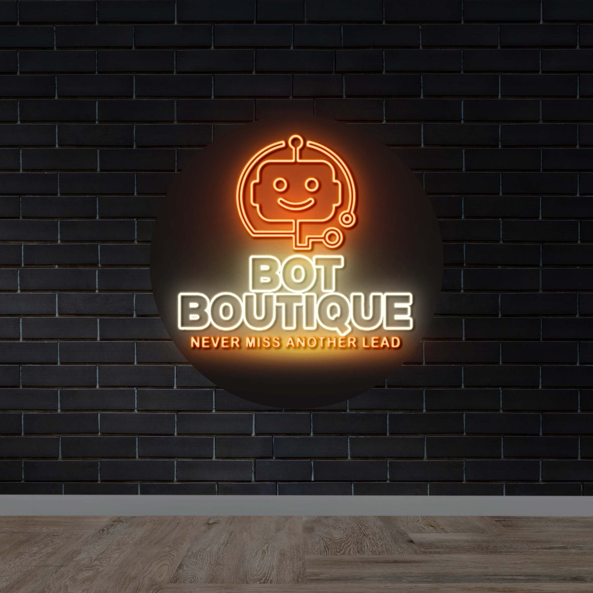 Bot Boutique (circular version) - Premium Neon Artwork