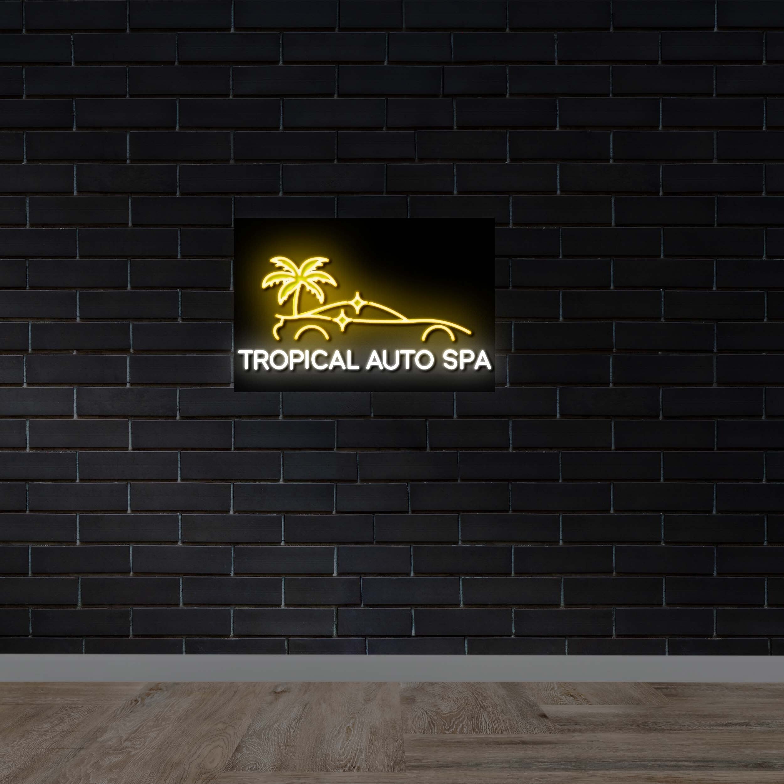 TROPICAL AUTO SPA | 2nd Version - Premium Neon Artwork