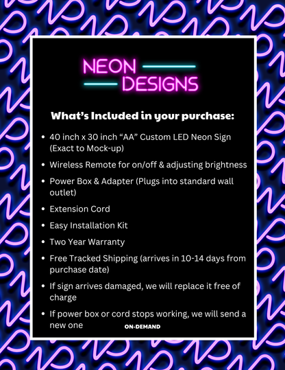 AA - Premium Neon Artwork