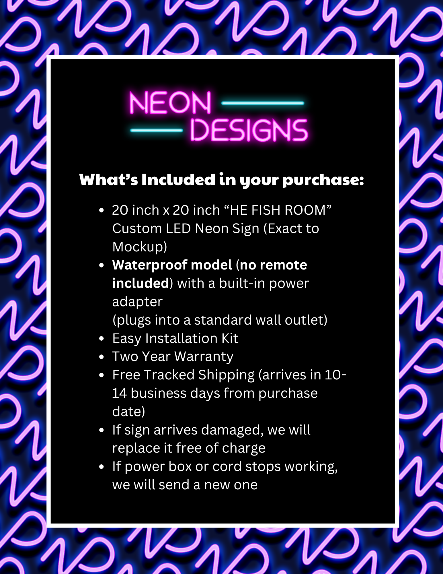 THE FISH ROOM - Premium Neon Artwork