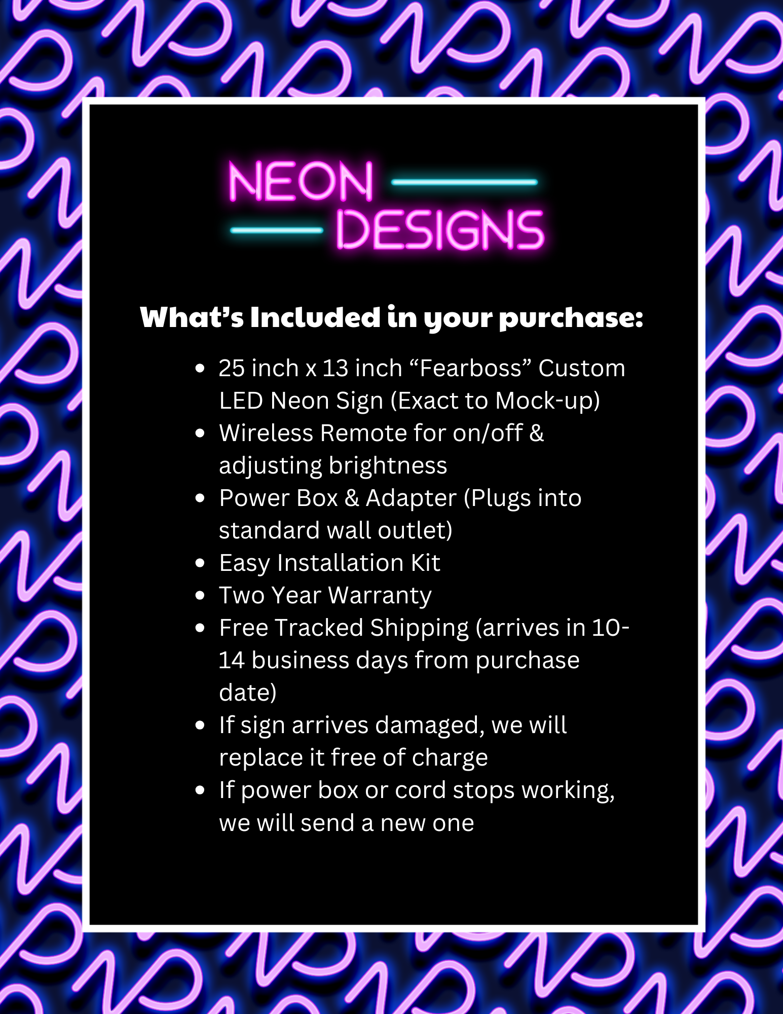 Fearboss - Premium Neon Artwork