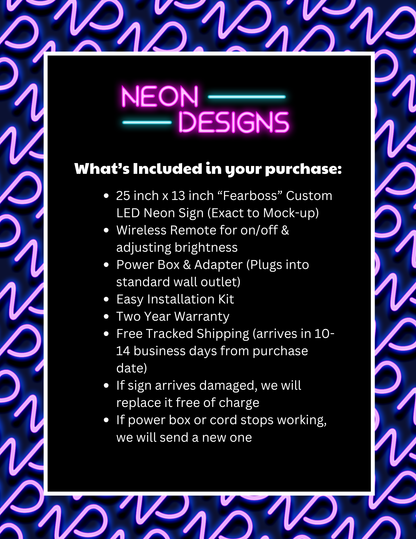 Fearboss - Premium Neon Artwork