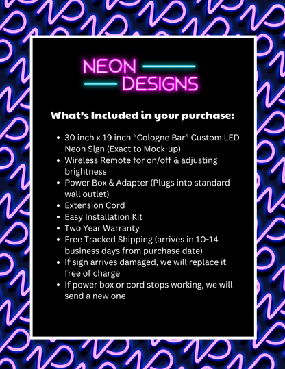 Cologne Bar | 3rd Version - Premium Neon Artwork