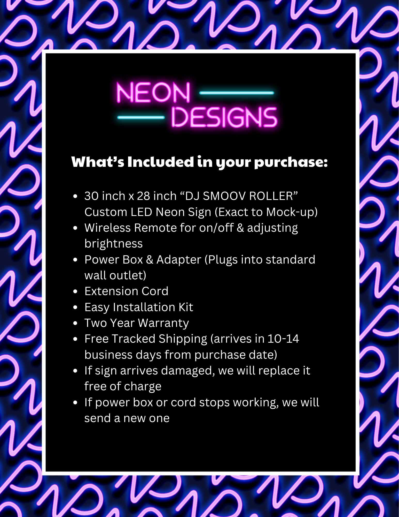 DJ SMOOV ROLLER - Premium Neon Artwork