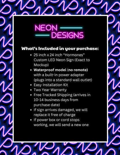 Hormones - Premium Neon Artwork
