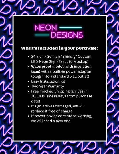 Shindig - Premium Neon Artwork