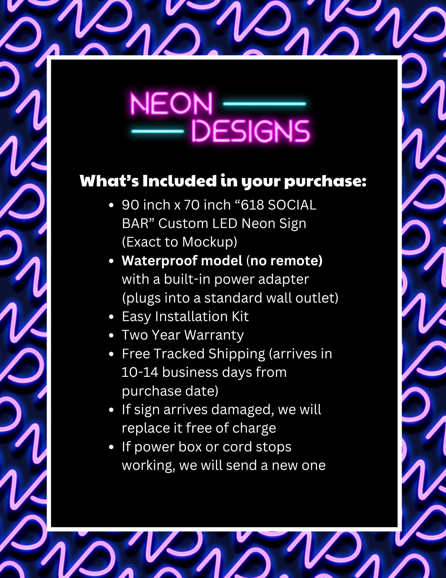 618 SOCIAL BAR - Premium Neon Artwork