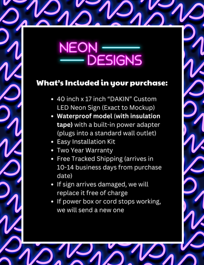 DAKIN - Premium Neon Artwork
