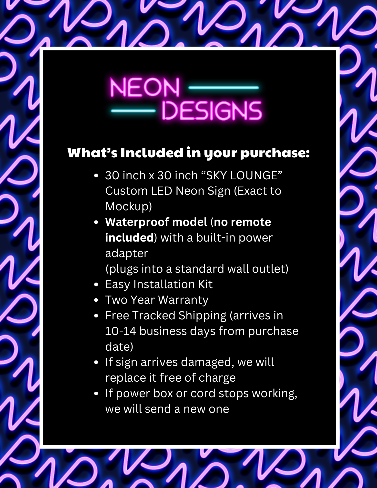 SKY LOUNGE - Premium Neon Artwork