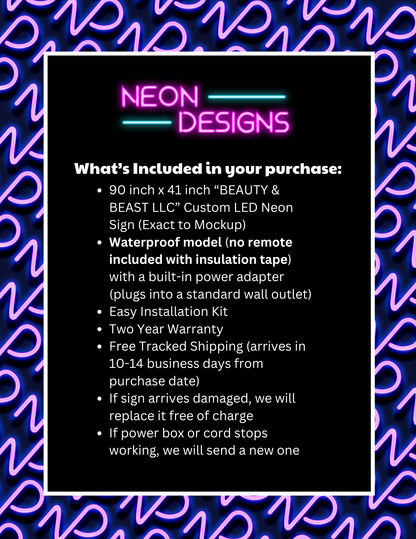 BEAUTY & BEAST LLC - Premium Neon Artwork