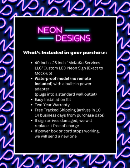 McKoKo Services LLC - Premium Neon Artwork