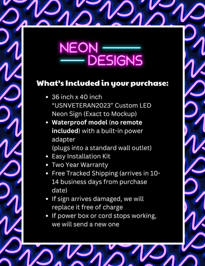 USNVETERAN2023 - Premium Neon Artwork